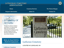 Tablet Screenshot of lutherancemeteryassociation.org